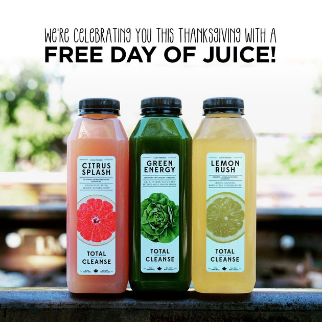 Thanksgiving Savings Score a FREE Day of Juice! Total Cleanse